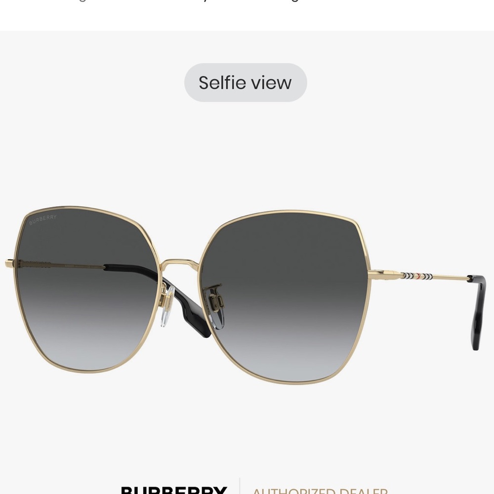 NEW Burberry | Metal Frame Brown Lens Sunglasses
